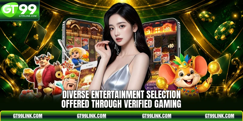Diverse entertainment selection offered through verified gaming